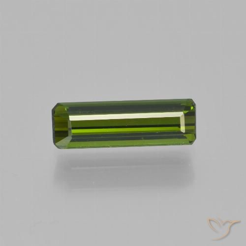 0.90ct 天然 アーシーグリーン トルマリン, エメラルドカット, VVS