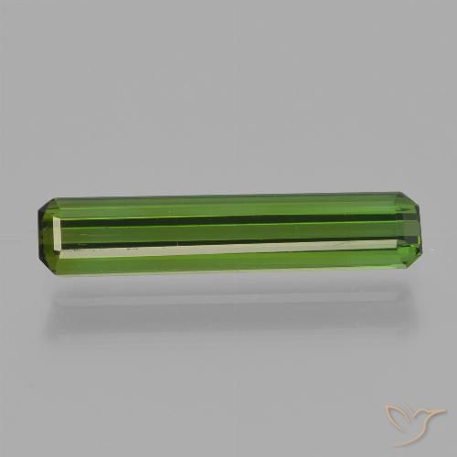 1.29ct 天然 ミディアムグリーン トルマリン, エメラルドカット, VVS
