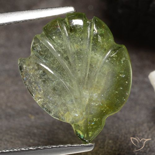 4.09ct 天然 ミディアムグリーン トルマリン, ファンシー, 半透明