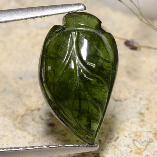 4.86ct 天然 フォレストグリーン トルマリン, ファンシー, 半透明