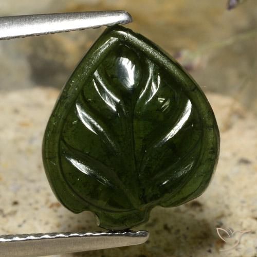 3.63ct 天然 ダークグリーン トルマリン, ファンシー, 半透明