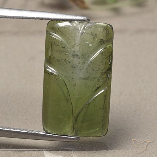 4.97ct 天然 ライトグリーン トルマリン, フラワーカット, 半透明