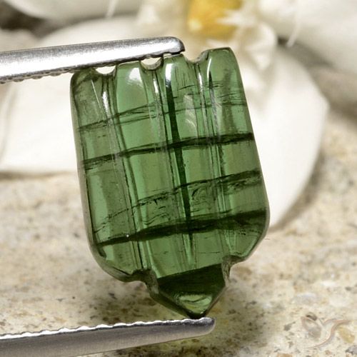 3.71ct 天然 ディープグリーン トルマリン, ファンシー, 半透明