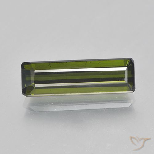 1.89ct 天然 ミディアムグリーン トルマリン, エメラルドカット, VVS-VS