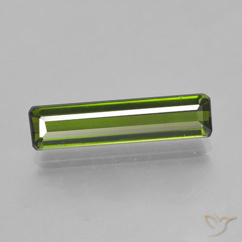 1.80ct 天然 ウォームグリーン トルマリン, エメラルドカット, VVS-VS