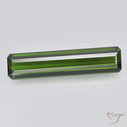 2.87ct 天然 ディープグリーン トルマリン, エメラルドカット, VVS-VS