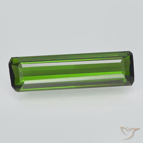 0.81ct 天然 ディープグリーン トルマリン, エメラルドカット, VVS-VS