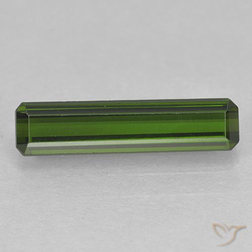 1.62ct 天然 ダークグリーン トルマリン, エメラルドカット, VVS