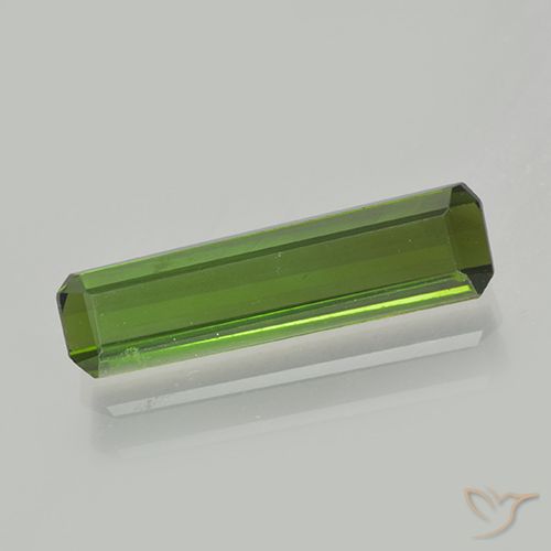 1.60ct 天然 ディープグリーン トルマリン, エメラルドカット, VVS-VS