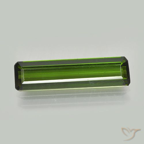2.16ct 天然 ダークグリーン トルマリン, エメラルドカット, VVS-VS
