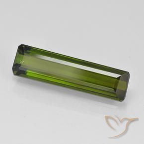 1.59カラットの天然ディープグリーントルマリン、八角形 / エメラルドカット、VS