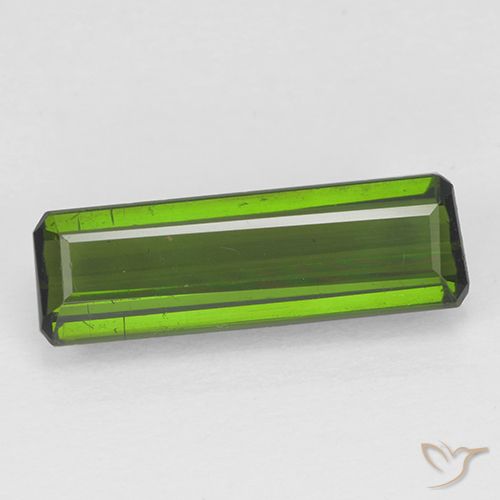 1.24ct 天然 アーシーグリーン トルマリン, エメラルドカット, VS