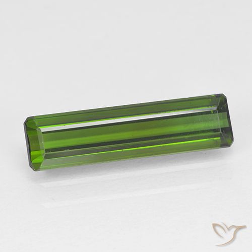 1.68ct 天然 ダークグリーン トルマリン, エメラルドカット, VVS-VS
