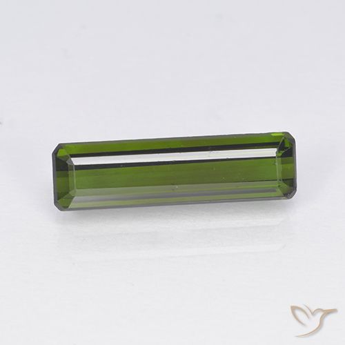 1.63ct 天然 ダークグリーン トルマリン, エメラルドカット, VVS