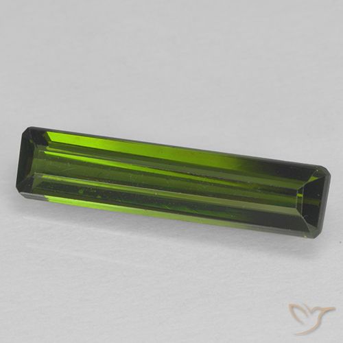 1.54ct 天然 ダークグリーン トルマリン, エメラルドカット, VVS-VS
