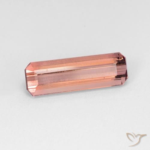 2.91ct 天然 オレンジピンク トルマリン, エメラルドカット, VVS-VS