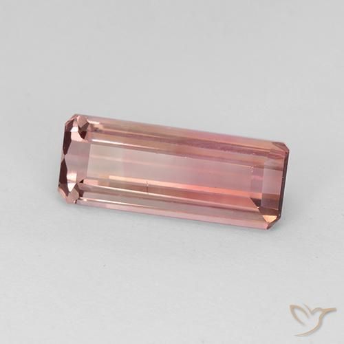 3.37ct 天然 オレンジピンク トルマリン, エメラルドカット, VVS-VS