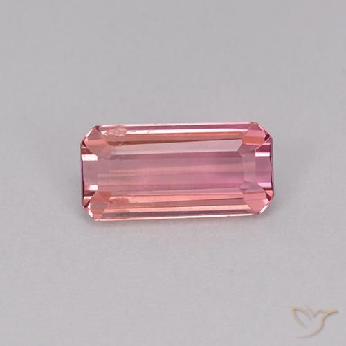 1.10ct 天然 ホットピンクトーン トルマリン, エメラルドカット, VS