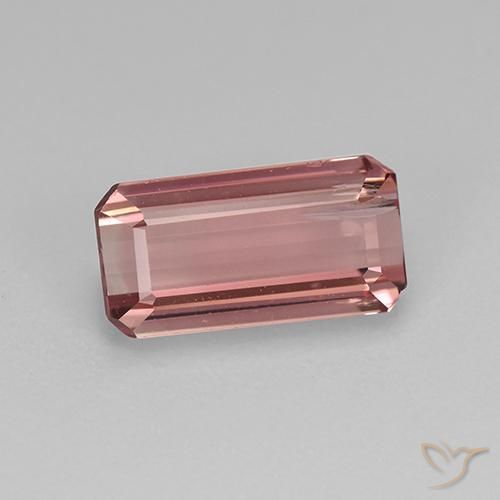 1.61ct 天然 ローズピンク トルマリン, エメラルドカット, VS
