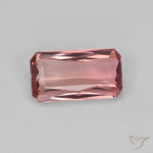 1.21ct 天然 ミディアムピンク トルマリン, エメラルドカット, VVS-VS