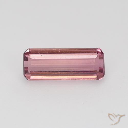 1.06ct 天然 薄いピンクのバブルガム トルマリン, エメラルドカット, VVS