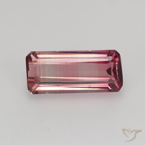 1.56ct 天然 ディープピンク トルマリン, エメラルドカット, VVS