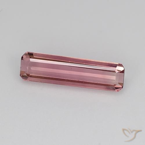 1.28ct 天然 ディープピンク トルマリン, エメラルドカット, VVS