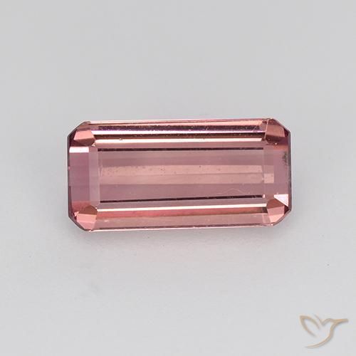 1.32ct 天然 オレンジピンク トルマリン, エメラルドカット, VVS