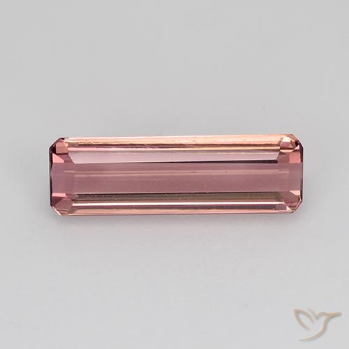 1.45ct 天然 オレンジピンク トルマリン, エメラルドカット, VVS
