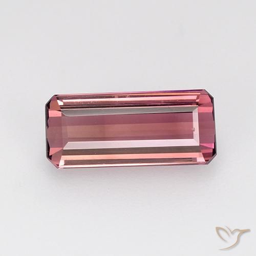 1.61ct 天然 パープルピンク トルマリン, エメラルドカット, VVS