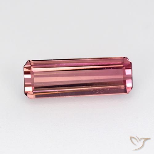 1.84ct 天然 ダークピンク トルマリン, エメラルドカット, VVS