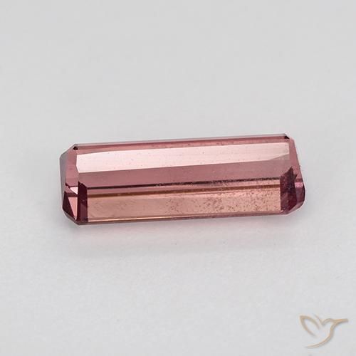 1.61カラットの天然オレンジピンクトルマリン、八角形 / エメラルドカット、VS