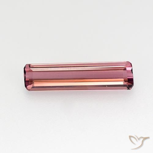 1.24ct 天然 ミディアムピンク トルマリン, エメラルドカット, VVS