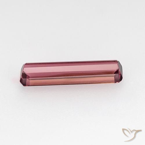 1.24カラットの天然ミディアムピンクトルマリン、八角形 / エメラルドカット、VVS