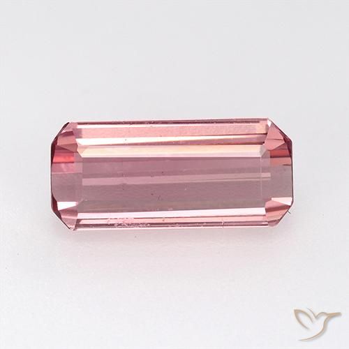 1.54ct 天然 薄いホットピンク トルマリン, エメラルドカット, VVS