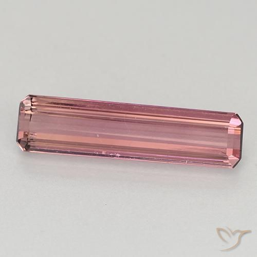 1.24ct 天然 ダークピンク トルマリン, エメラルドカット, VVS-VS