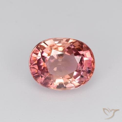 1.48ct 天然 ローズウッドピンク トルマリン, 楕円形, VVS-VS