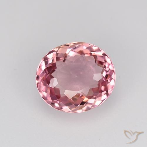 1.38ct 天然 薄いホットピンク トルマリン, 楕円形, VVS-VS
