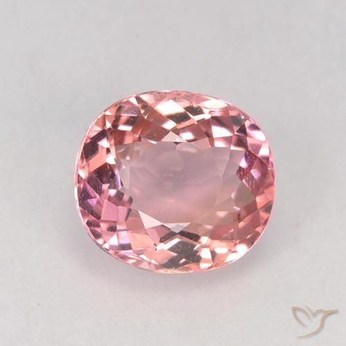 1.61ct 天然 ライトピンク トルマリン, 楕円形, VVS-VS