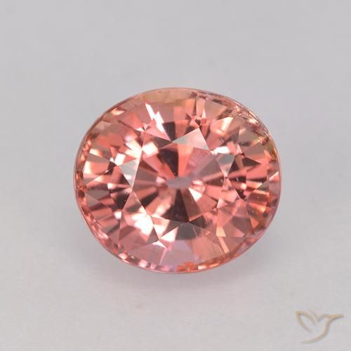 1.7 ct ルース ピンク トルマリン、7.4 x 6.6 mm オーバル カット、モザンビーク産, Photo A
