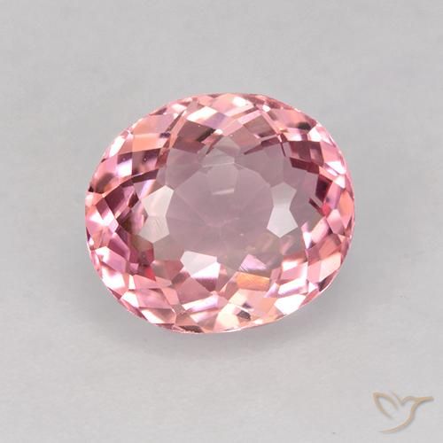 1.60ct 天然 バブルガムピンク トルマリン, 楕円形, VVS-VS