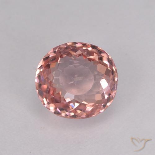 1.67ct 天然 オレンジピンク トルマリン, 楕円形, VVS-VS