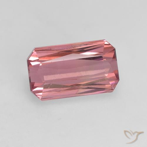 1.84ct 天然 濃いオレンジピンク トルマリン, エメラルドカット, VVS-VS