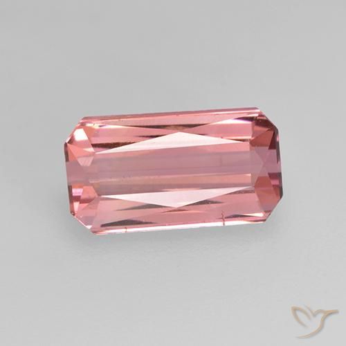 1.64ct 天然 バブルガムピンク トルマリン, エメラルドカット, VS