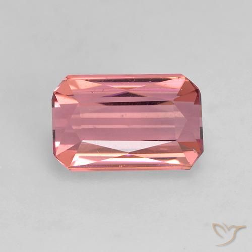 1.33ct 天然 バブルガムピンク トルマリン, エメラルドカット, VVS-VS