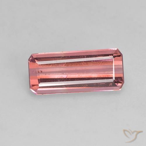 1.07ct 天然 ミディアムピンク トルマリン, エメラルドカット, VVS-VS