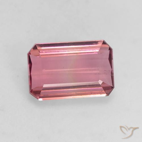 1.49ct 天然 ミディアムピンク トルマリン, エメラルドカット, VVS-VS