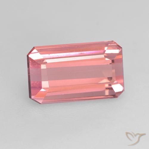 1.55ct 天然 バブルガムピンク トルマリン, エメラルドカット, VVS-VS