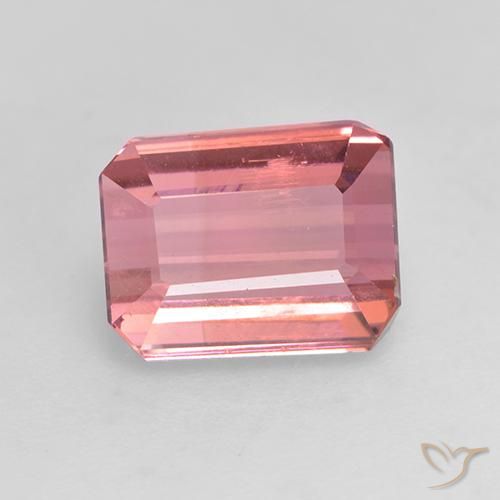 1.88ct 天然 バブルガムピンク トルマリン, エメラルドカット, VVS-VS