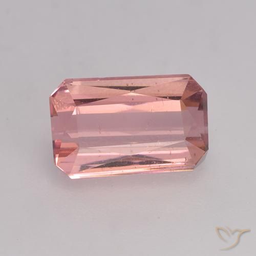 1.35ct 天然 オレンジピンク トルマリン, エメラルドカット, VS